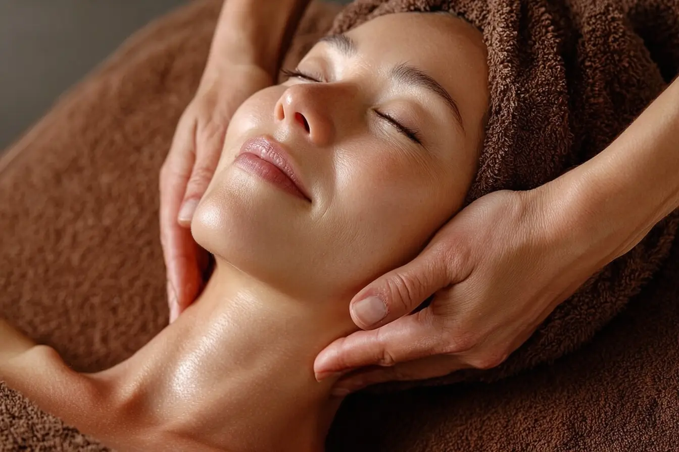 スパ&マッサージ - 頭皮診断から頭皮のクレンジング ヘッドスパにデコルテマッサージまでの Total Beautyコースの施術風景